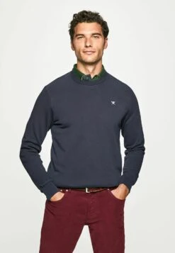 Hackett London Logo Crw - Sweater - Dk Navy