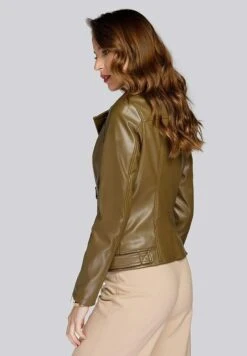 Ramones - Imitatieleren Jas - Khaki -Modex Winkel 0446a3ec62ee43f3aea8863e8dee59b0