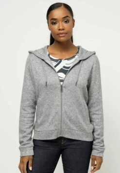 Sweater Met Rits - Grau Melange