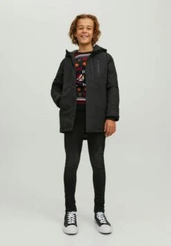 Jack & Jones Junior Junior- Halflange Jas - Black