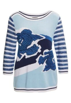 GOLDNER Trui - Azure Blue / White / Patterned -Modex Winkel 08b421512c2e4823a26bdcde55365788