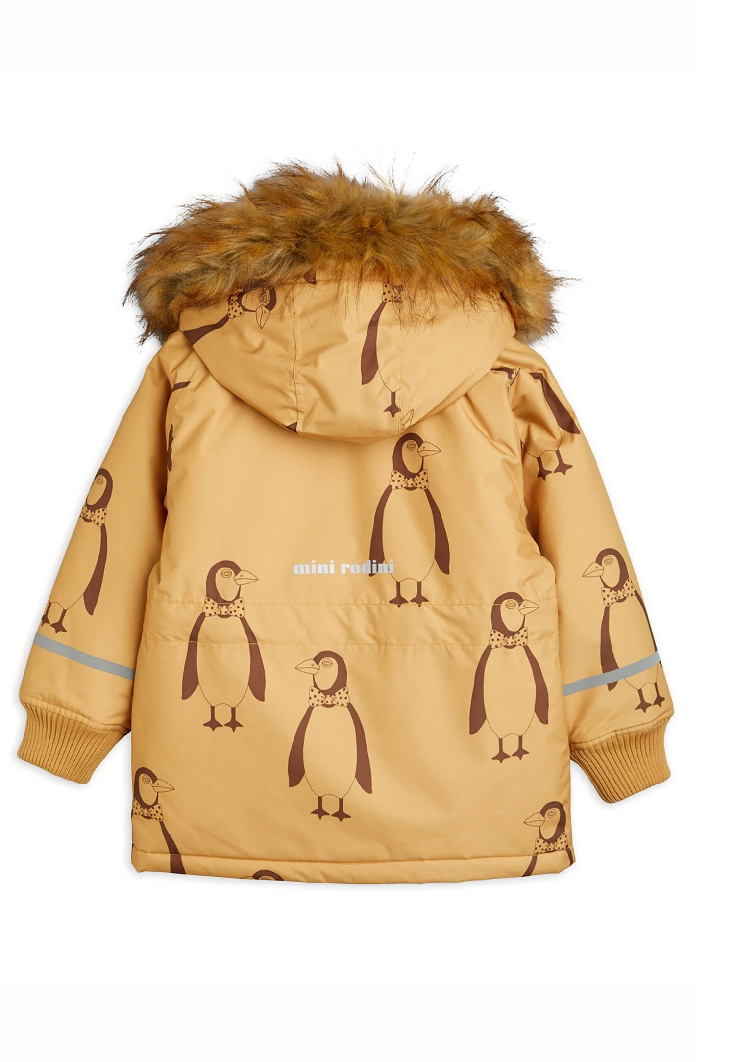Mini Rodini Penguin Unisex - Winterjas - Beige 2 Mini Rodini Penguin Unisex - Winterjas - Beige - Afbeelding 2