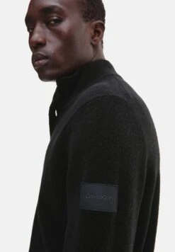 Calvin Klein Lycra Blend Button Quarter Zip - Trui - Ck Black -Modex Winkel 09d8422573b44e86a83cc9cdd2c4b70c
