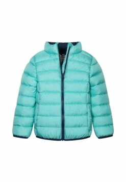 Minoti Printed Funnel Neck Puffer - Winterjas - Aqua