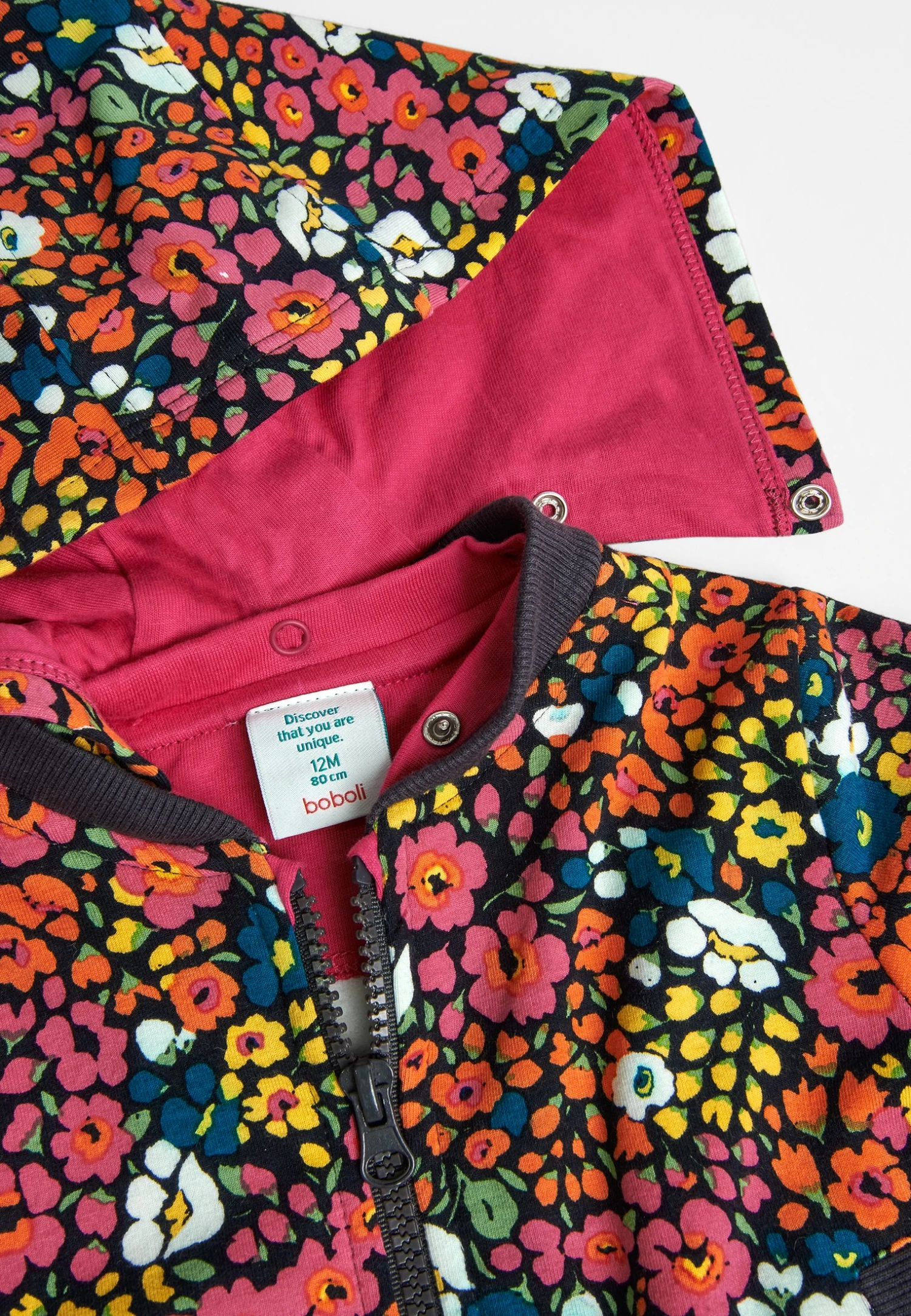 BOBOLI Printed Bci - Sweater Met Rits - Print 3 BOBOLI Printed Bci - Sweater Met Rits - Print - Afbeelding 3