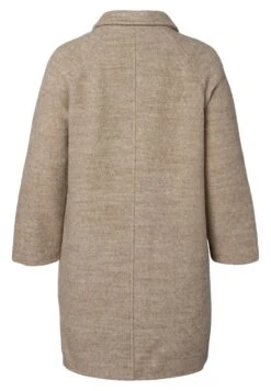 Zizzi Plaid Bouclé With Buttons - Mantel - Simply Taupe -Modex Winkel 0d917818903740ed8144f356ac617db0