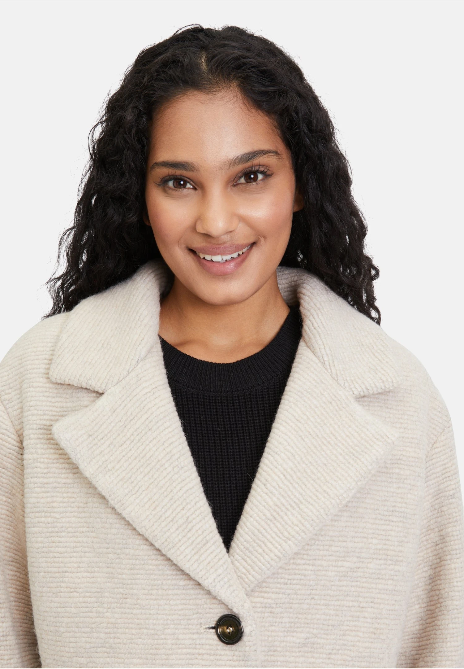 Mit Reverskragen - Mantel - Beige 4 Mit Reverskragen - Mantel - Beige - Afbeelding 4