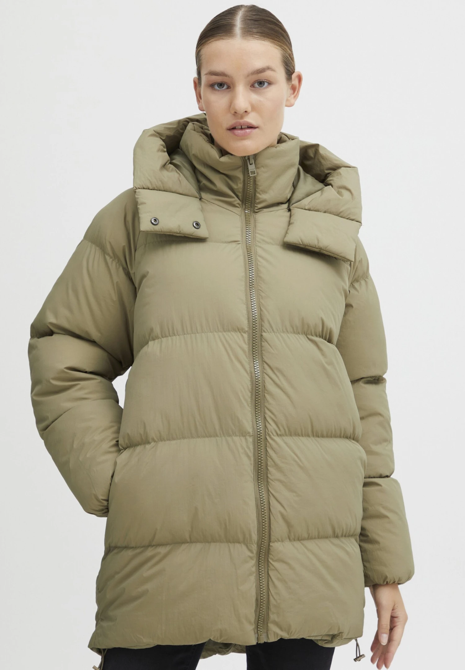 OXMO Oxellie - Winterjas - Covert Green 1 OXMO Oxellie - Winterjas - Covert Green