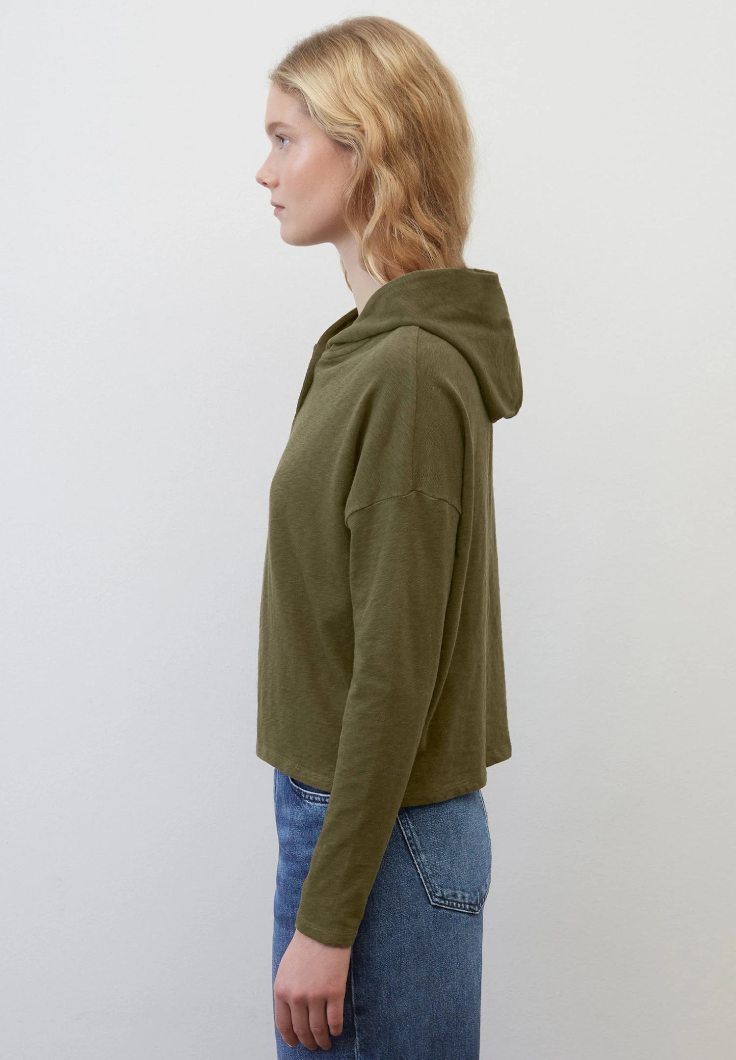 Marc O'Polo DENIM Wide Cropped- Hoodie - Dakota Shadow 4 Marc O'Polo DENIM Wide Cropped- Hoodie - Dakota Shadow - Afbeelding 4