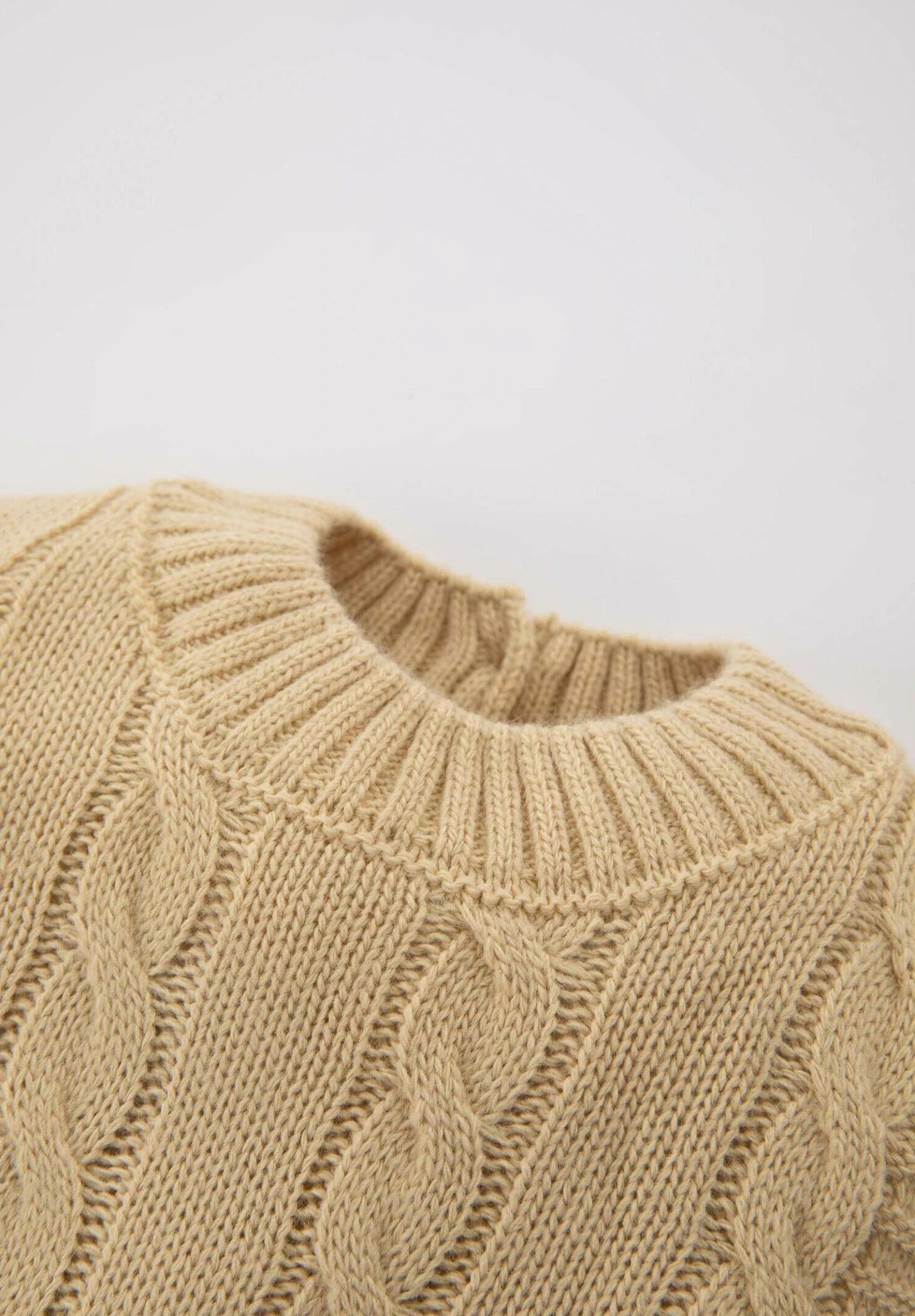 DeFacto Regular Fit- Trui - Beige 3 DeFacto Regular Fit- Trui - Beige - Afbeelding 3