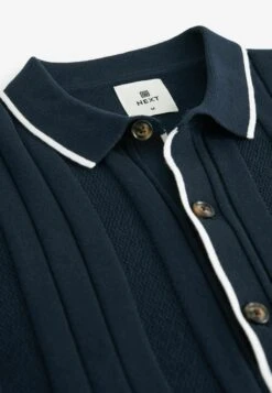 Next Geo Button-Through Standard - Vest - Navy Texture -Modex Winkel 11e56ea60cc74cbb801bc12c1727bd02