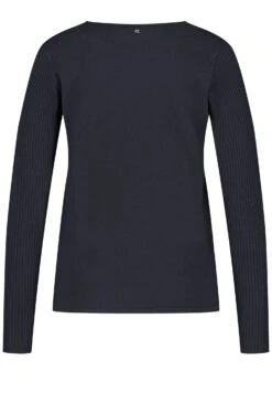Gerry Weber Langarm Rundhals Mit Strick-Mix - Trui - Navy -Modex Winkel 12c97cbf9ead4beaa48f9b89243992f6