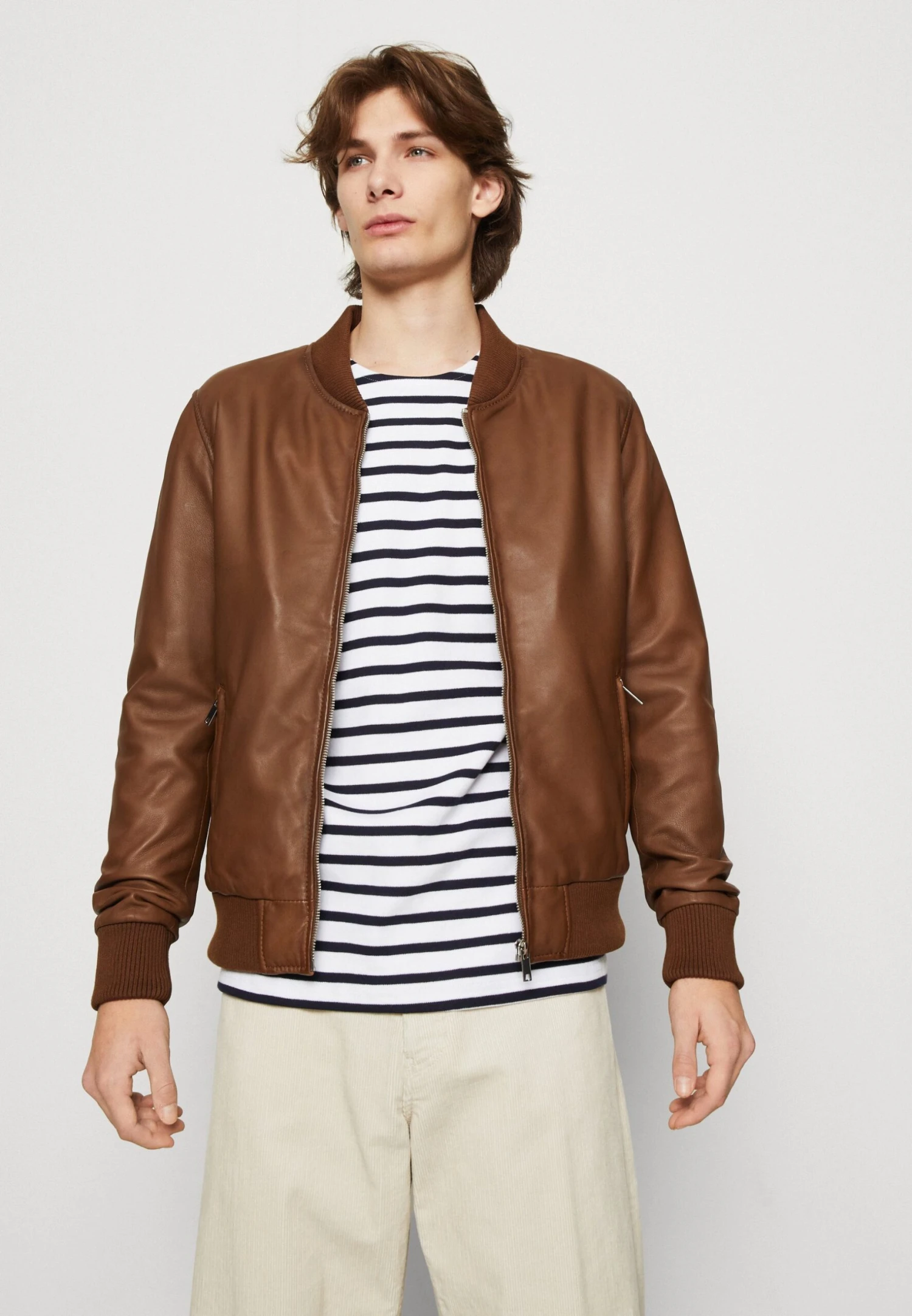 SERGE PARIENTE Bonbon - Leren Jas - Tobacco 4 SERGE PARIENTE Bonbon - Leren Jas - Tobacco - Afbeelding 4