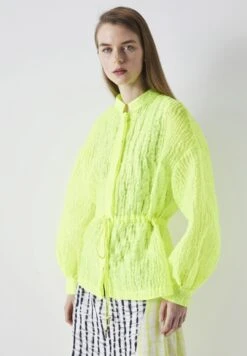 Ipekyol Relaxed Fit Textured Mandarin Collar - Lichte Jas - Green -Modex Winkel 17a79d7288cd46e2b4b8f3b5629a5a1c