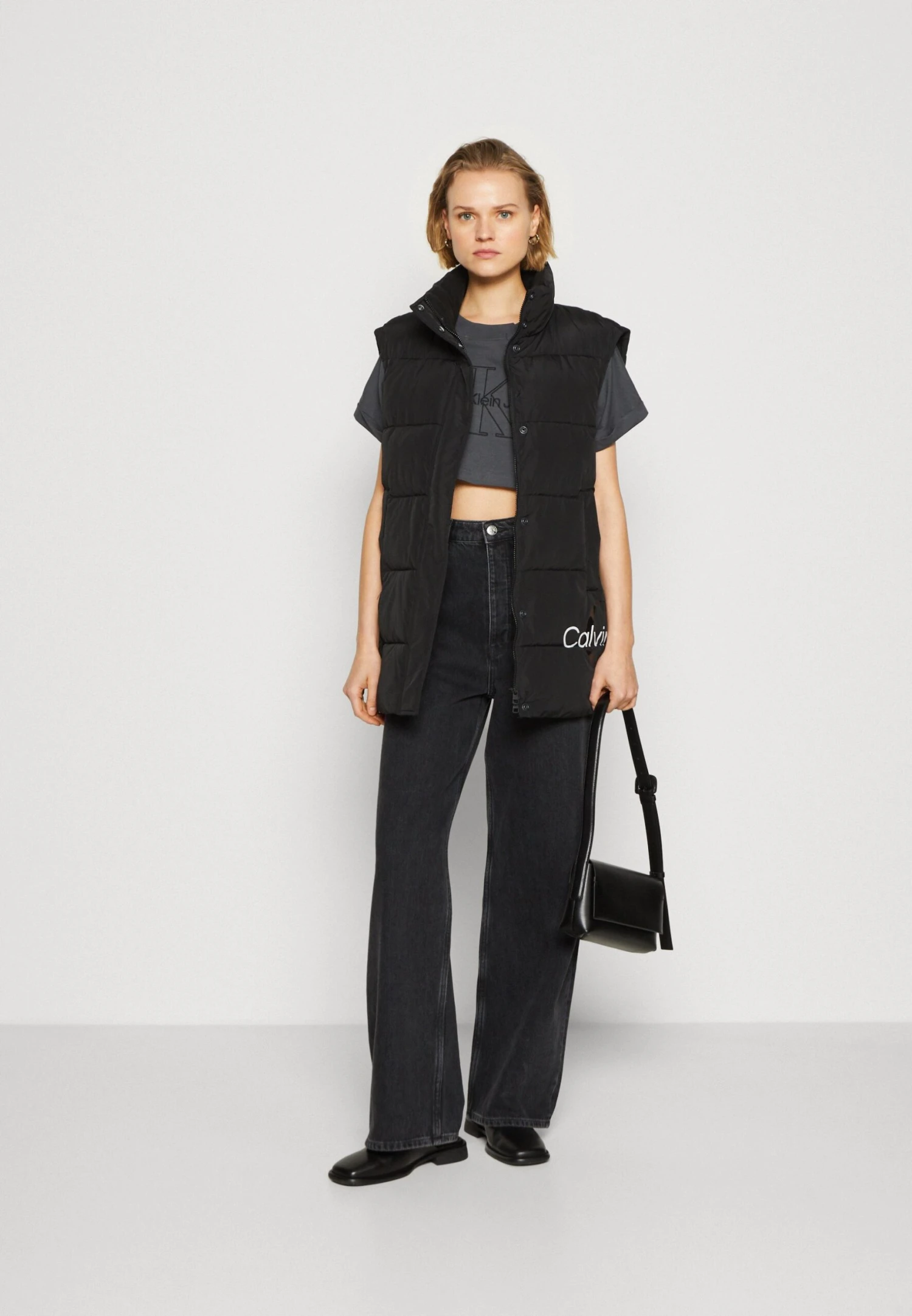 Calvin Klein Jeans Blown Up Long Vest - Bodywarmer - Black 2 Calvin Klein Jeans Blown Up Long Vest - Bodywarmer - Black - Afbeelding 2