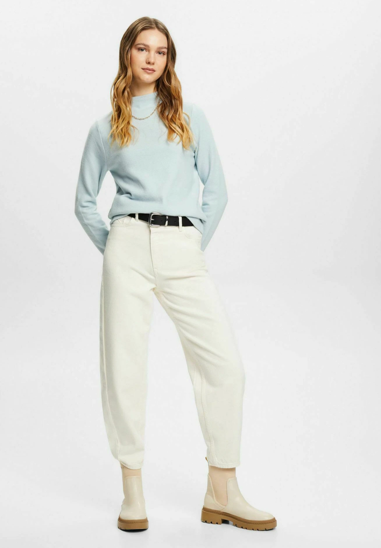 Edc By Esprit High Neck - Trui - Pastel Blue 2 Edc By Esprit High Neck - Trui - Pastel Blue - Afbeelding 2