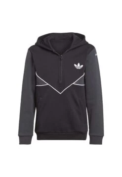 Adidas Originals Adicolor Half Zip- Hoodie - Black