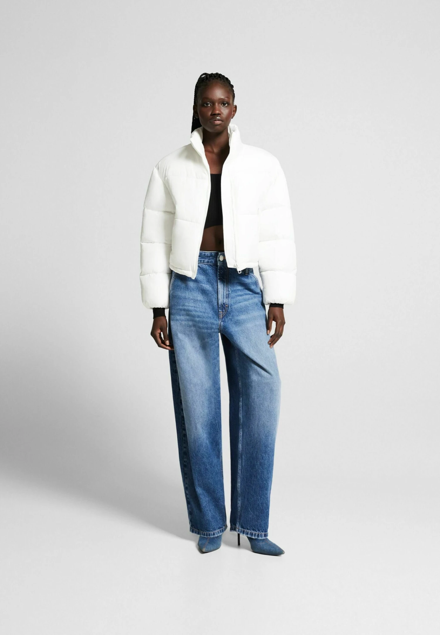 BERSHKA Puffer - Winterjas - White 2 BERSHKA Puffer - Winterjas - White - Afbeelding 2