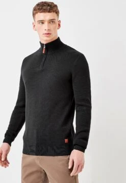 Next Premium Zip Neck- Trui - Black