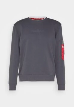 Alpha Industries Double Layer - Sweater - Grey Black -Modex Winkel 1ee556a70ec44b118e9b8cd8457665e2