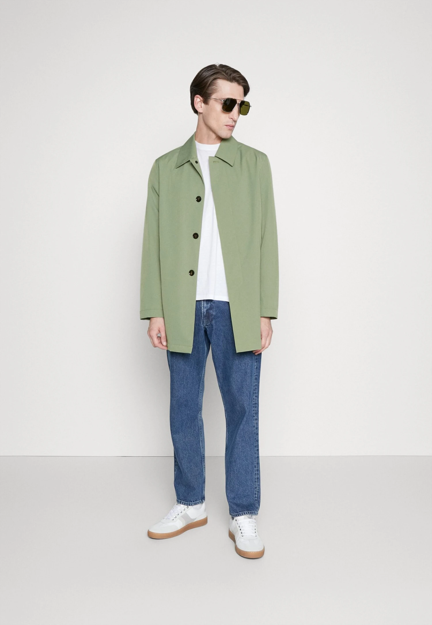 NN07 Kim - Halflange Jas - Oil Green 2 NN07 Kim - Halflange Jas - Oil Green - Afbeelding 2