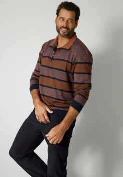 Troyer - Trui - Karamell/Marineblau