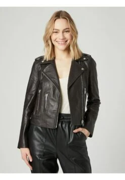 Collection Übergangs Vicky - Leren Jas - Mokka