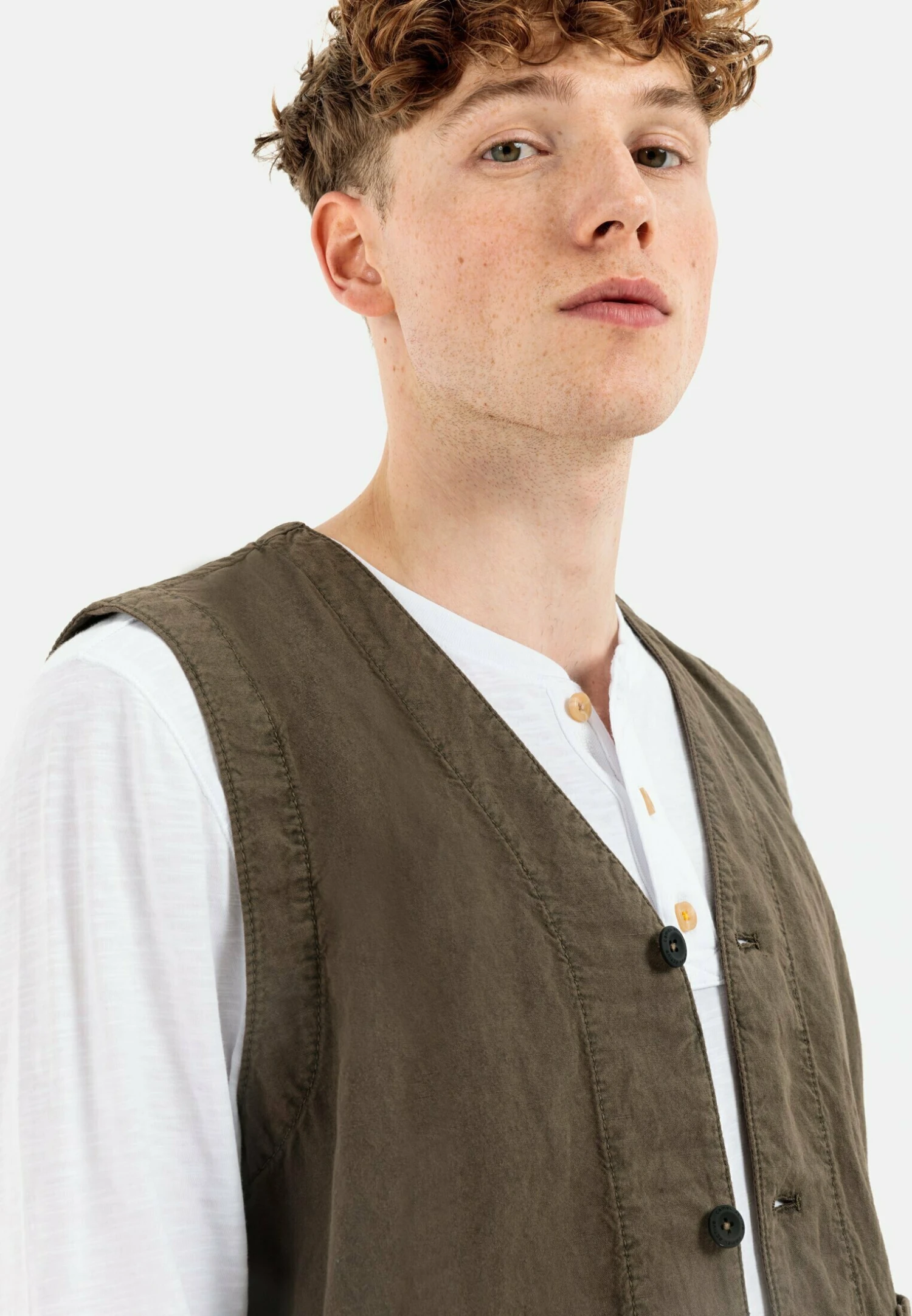 Camel Active Casual Aus Einem Mix - Bodywarmer - Olive/Brown 4 Camel Active Casual Aus Einem Mix - Bodywarmer - Olive/Brown - Afbeelding 4