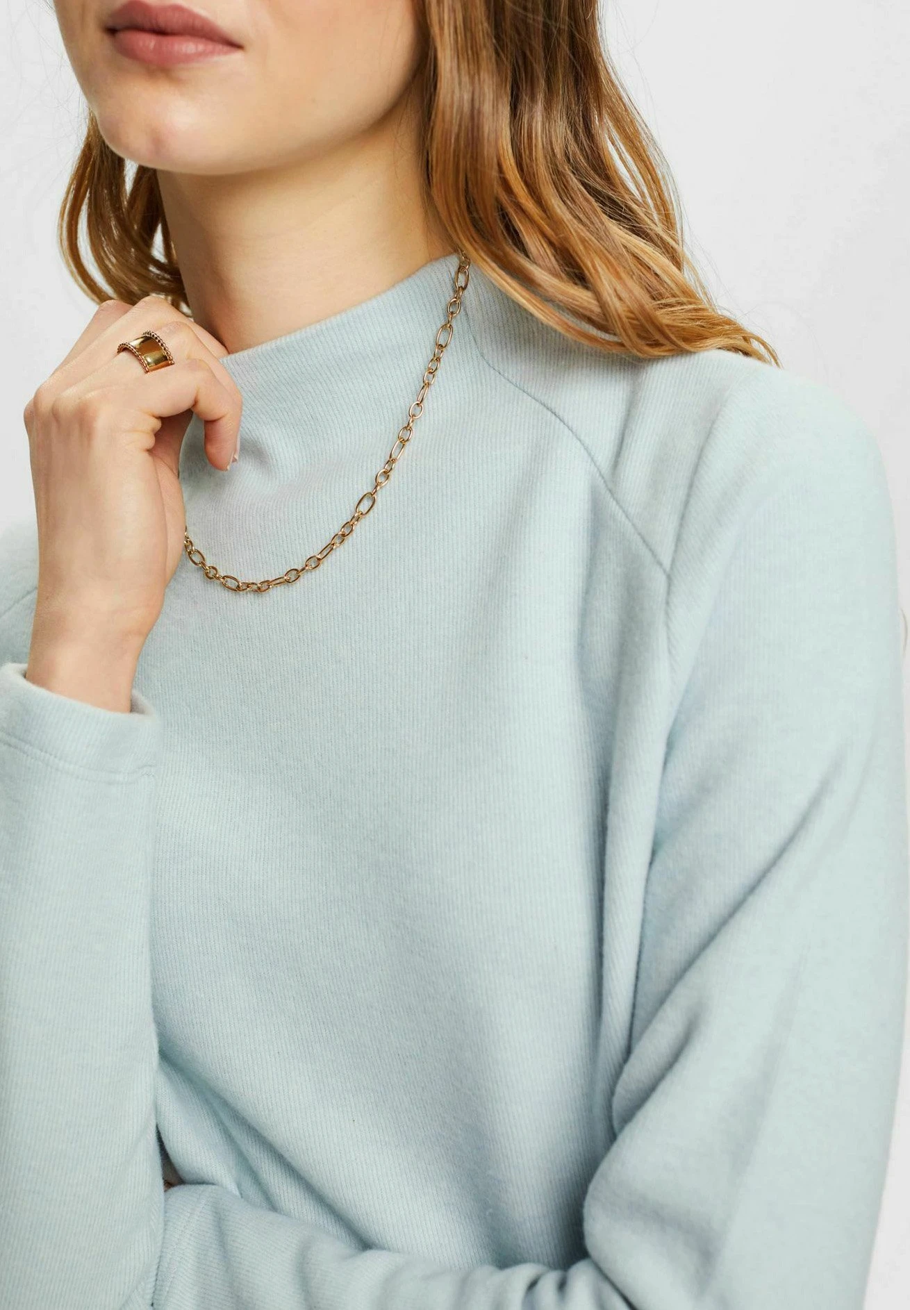 Edc By Esprit High Neck - Trui - Pastel Blue 4 Edc By Esprit High Neck - Trui - Pastel Blue - Afbeelding 4