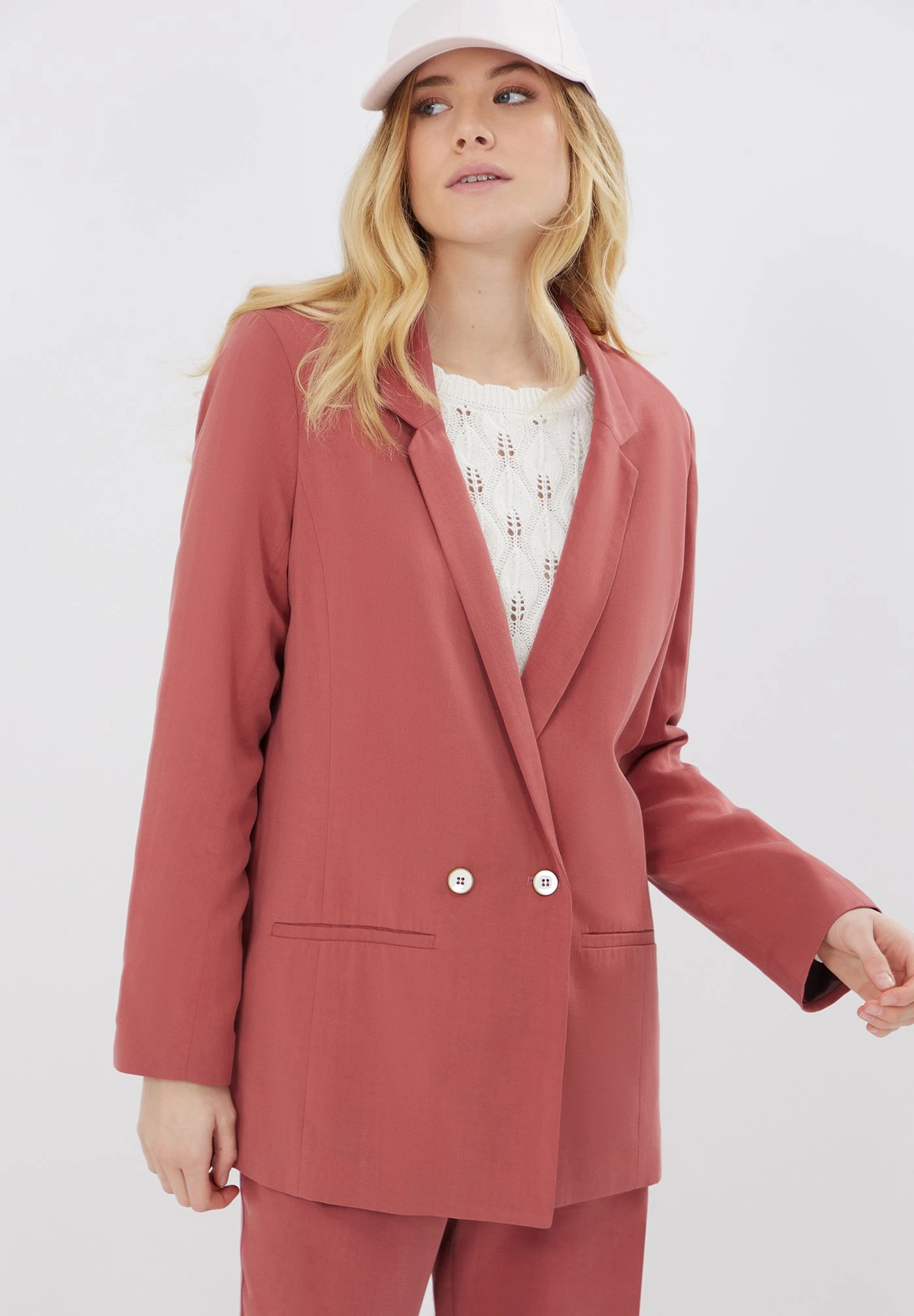 ONE STEP Vargas - Halflange Jas - Red Orange 1 ONE STEP Vargas - Halflange Jas - Red Orange