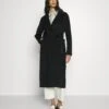MICHAEL Michael Kors Belted Wrap Style Face Coat - Mantel - Black
