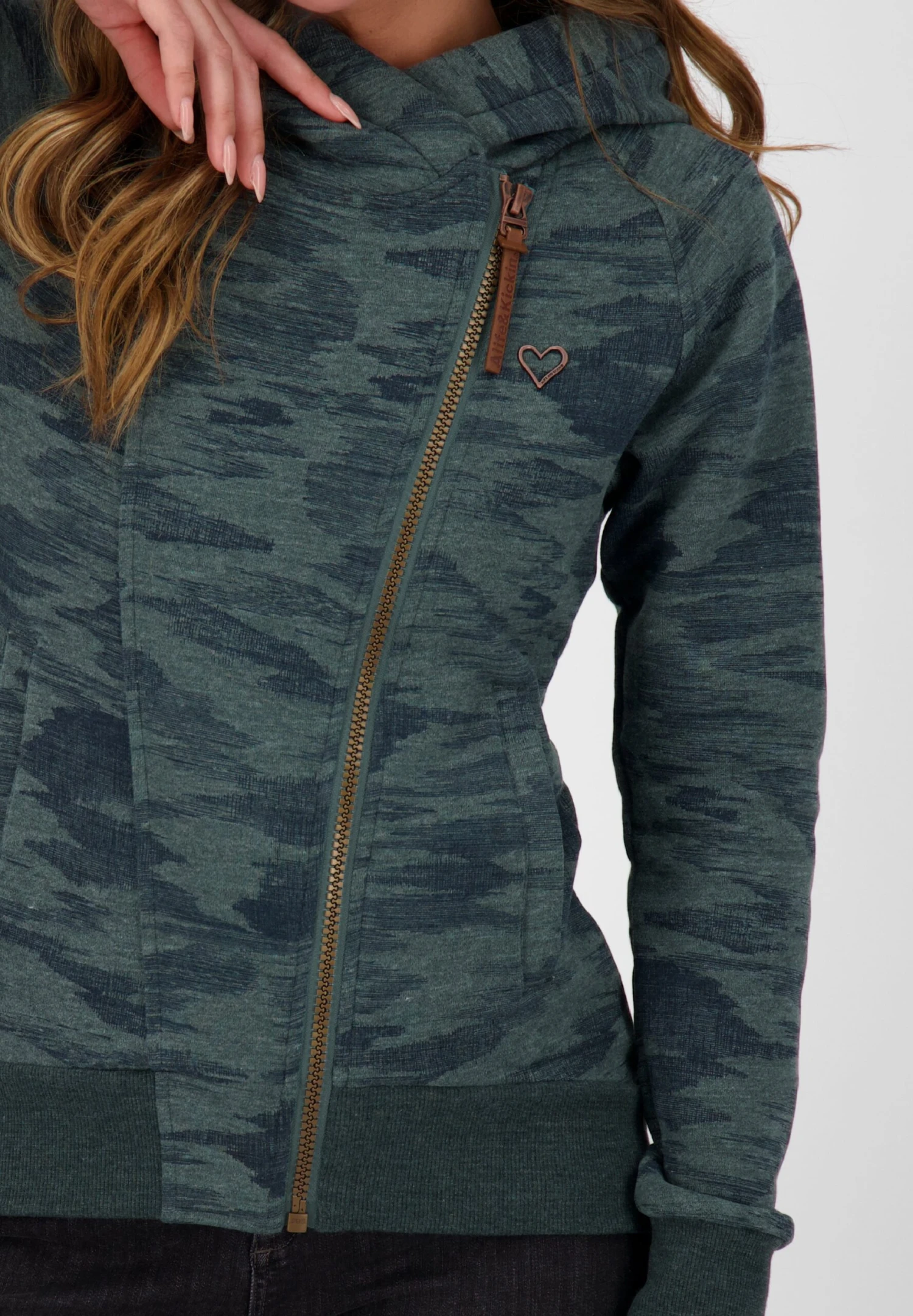 Snakecharmer - Sweater Met Rits - Dark Forest Melange 5 Snakecharmer - Sweater Met Rits - Dark Forest Melange - Afbeelding 5