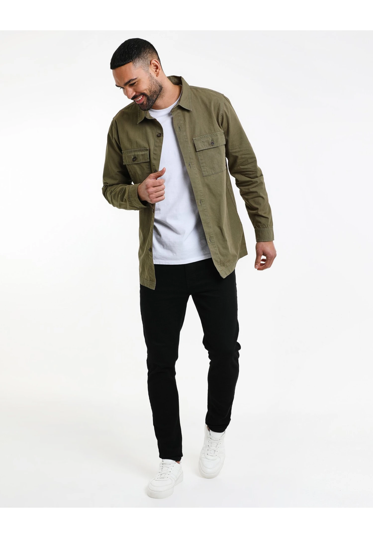 Threadbare Lichte Jas - Khaki 2 Threadbare Lichte Jas - Khaki - Afbeelding 2