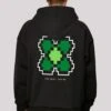F4NT4STIC Silvester Happy New Year Pixel Kleeblatt - Hoodie - Black