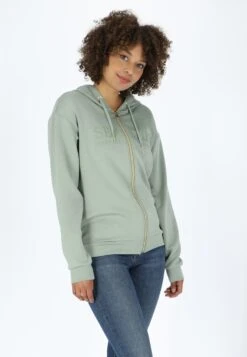 Houston Hood W - Sweater Met Rits - Seaweed Green -Modex Winkel 3126847d2d574cd4be523c5c8c1263e8