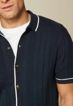 Next Geo Button-Through Standard - Vest - Navy Texture -Modex Winkel 314c34cbeb8b47669dfad0f2433a469d