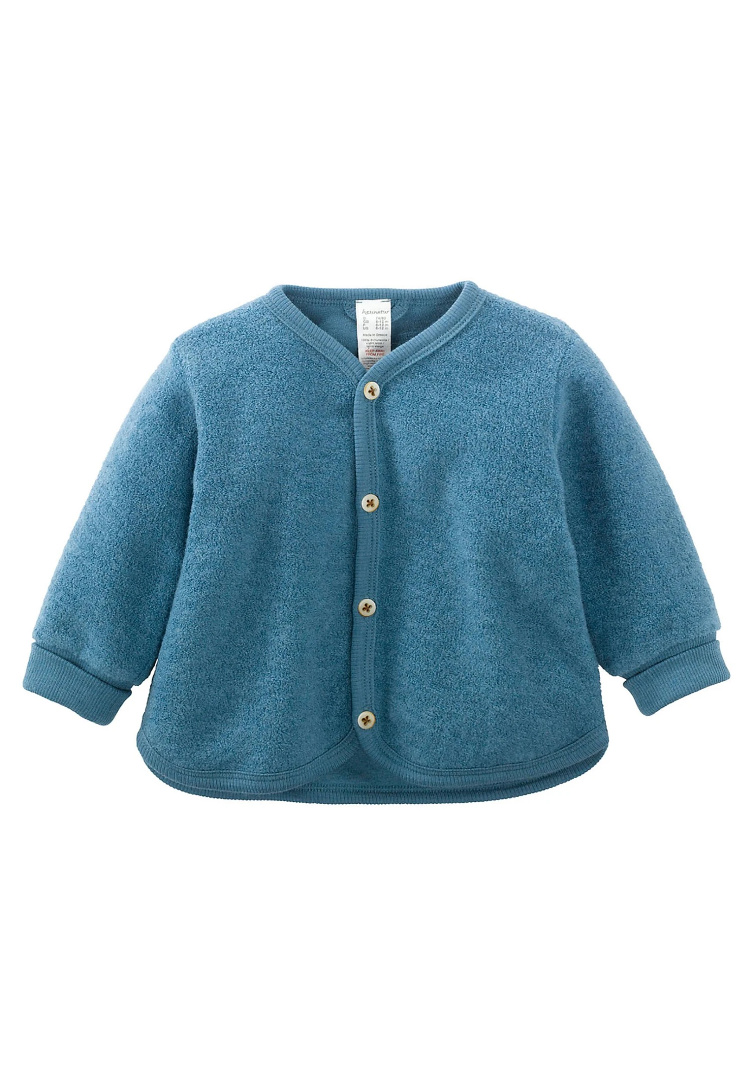 Organic Wollfrottee - Jacke - Fleecejas - Meerblau 1 Organic Wollfrottee - Jacke - Fleecejas - Meerblau