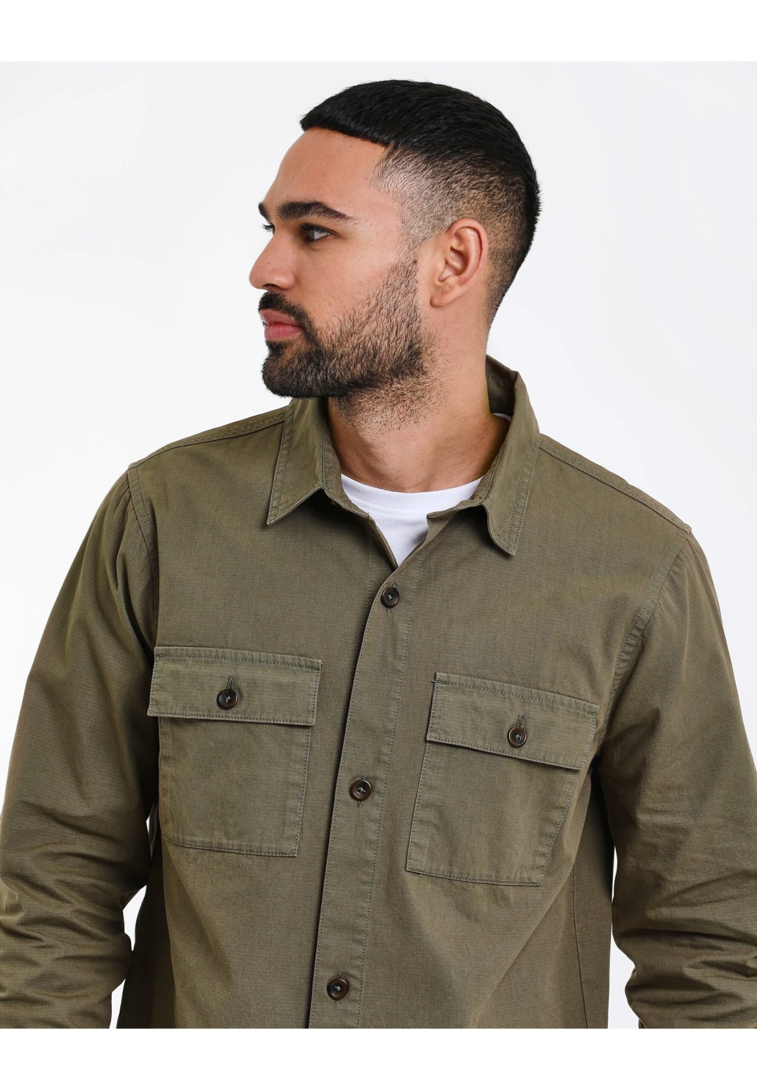 Threadbare Lichte Jas - Khaki 4 Threadbare Lichte Jas - Khaki - Afbeelding 4