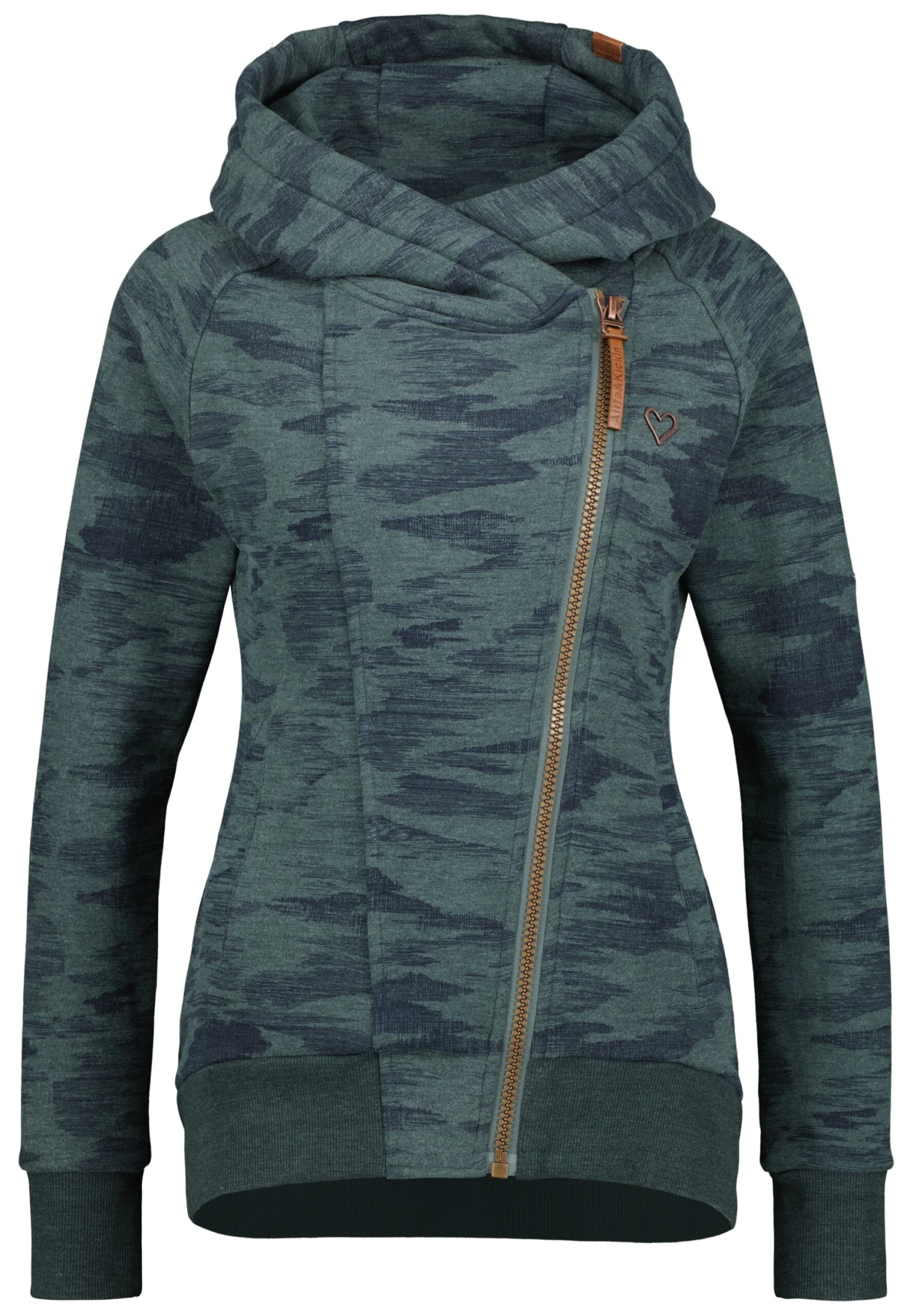 Snakecharmer - Sweater Met Rits - Dark Forest Melange 6 Snakecharmer - Sweater Met Rits - Dark Forest Melange - Afbeelding 6