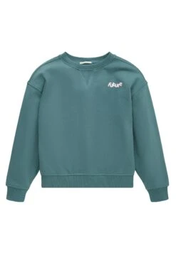 Tom Tailor Mit Textprint - Sweater - Deep Bluish Green