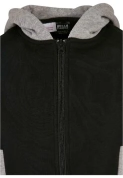 URBAN CLASSICS 2-Tone- Sweater Met Rits - Black Grey -Modex Winkel 368ff034cb464a27a898bcf16f0243d3