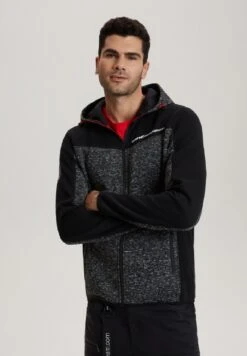 Diverse Dkr Cross 4 - Sweater Met Rits - Black Melange