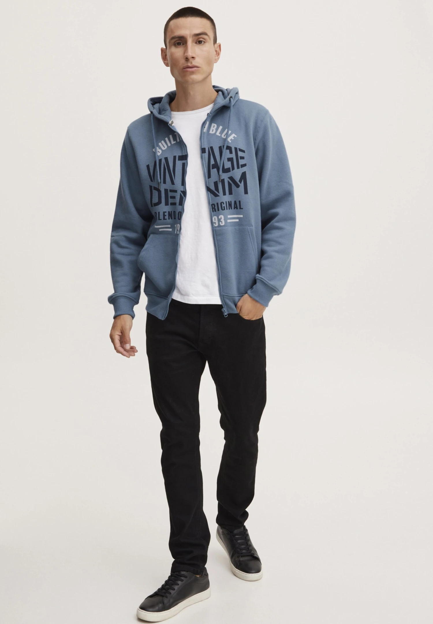 Blend Sweater Met Rits - Copen Blue 6 Blend Sweater Met Rits - Copen Blue - Afbeelding 6