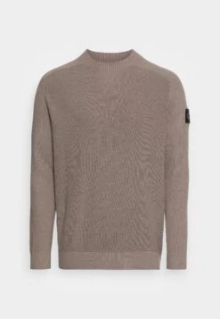 Calvin Klein Jeans Monologo Badge- Trui - Taupe