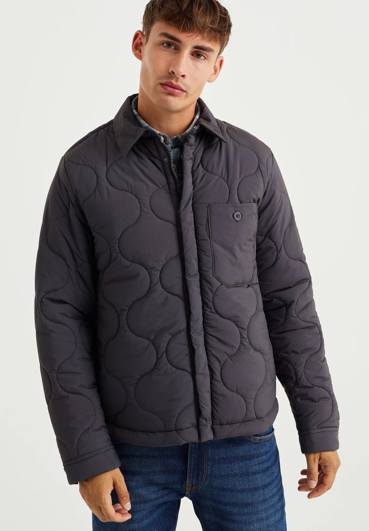 WE FASHION Met Dessin - Winterjas - Grey 1 WE FASHION Met Dessin - Winterjas - Grey