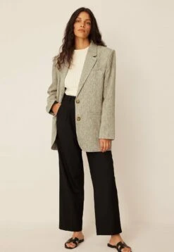 NA-KD Oversize - Halflange Jas - Grey