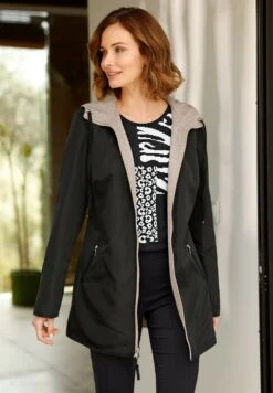 Wende - Halflange Jas - Schwarz Sand -Modex Winkel 426cdbc5ecb6499d97d8a418b374a214