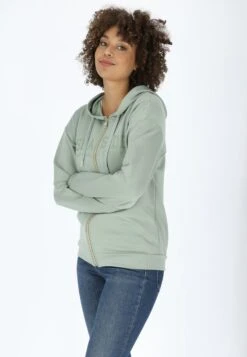 Houston Hood W - Sweater Met Rits - Seaweed Green -Modex Winkel 42f4fdcb4b4e4e4c807cdf5805f0a065