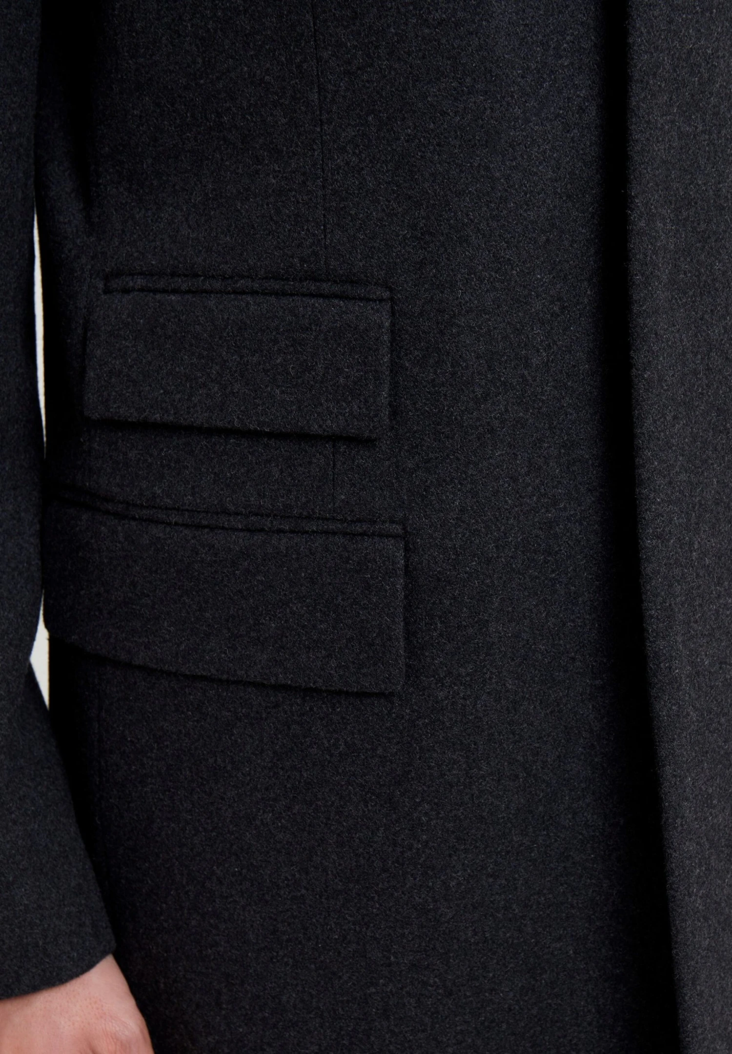 French Connection Single Breasted Funnel - Mantel - Charcoal Mel 5 French Connection Single Breasted Funnel - Mantel - Charcoal Mel - Afbeelding 5