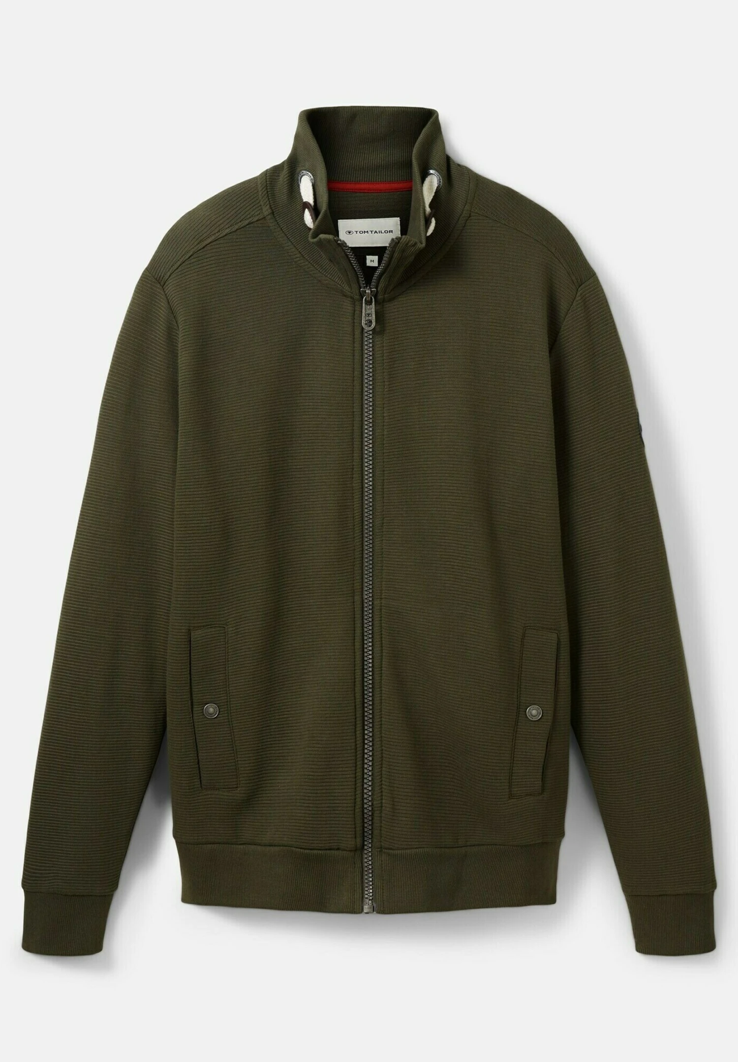 Tom Tailor Mit Struktur - Sweater Met Rits - Deep Forest Green 9 Tom Tailor Mit Struktur - Sweater Met Rits - Deep Forest Green - Afbeelding 9